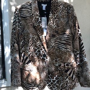 Patchwork Animal Blazer